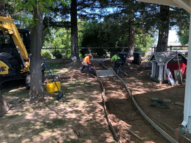 Construction of Small Walk Path – Elk Grove, CA – AVM Concrete