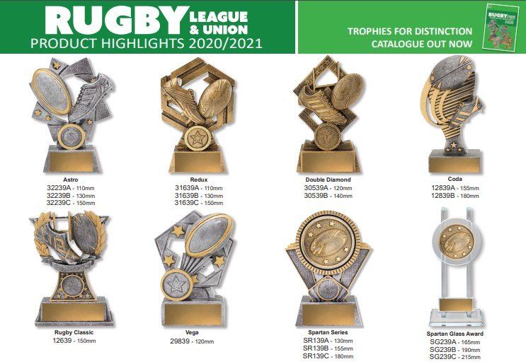 Rugby Union Rugby League Sunshine Coast Trophies