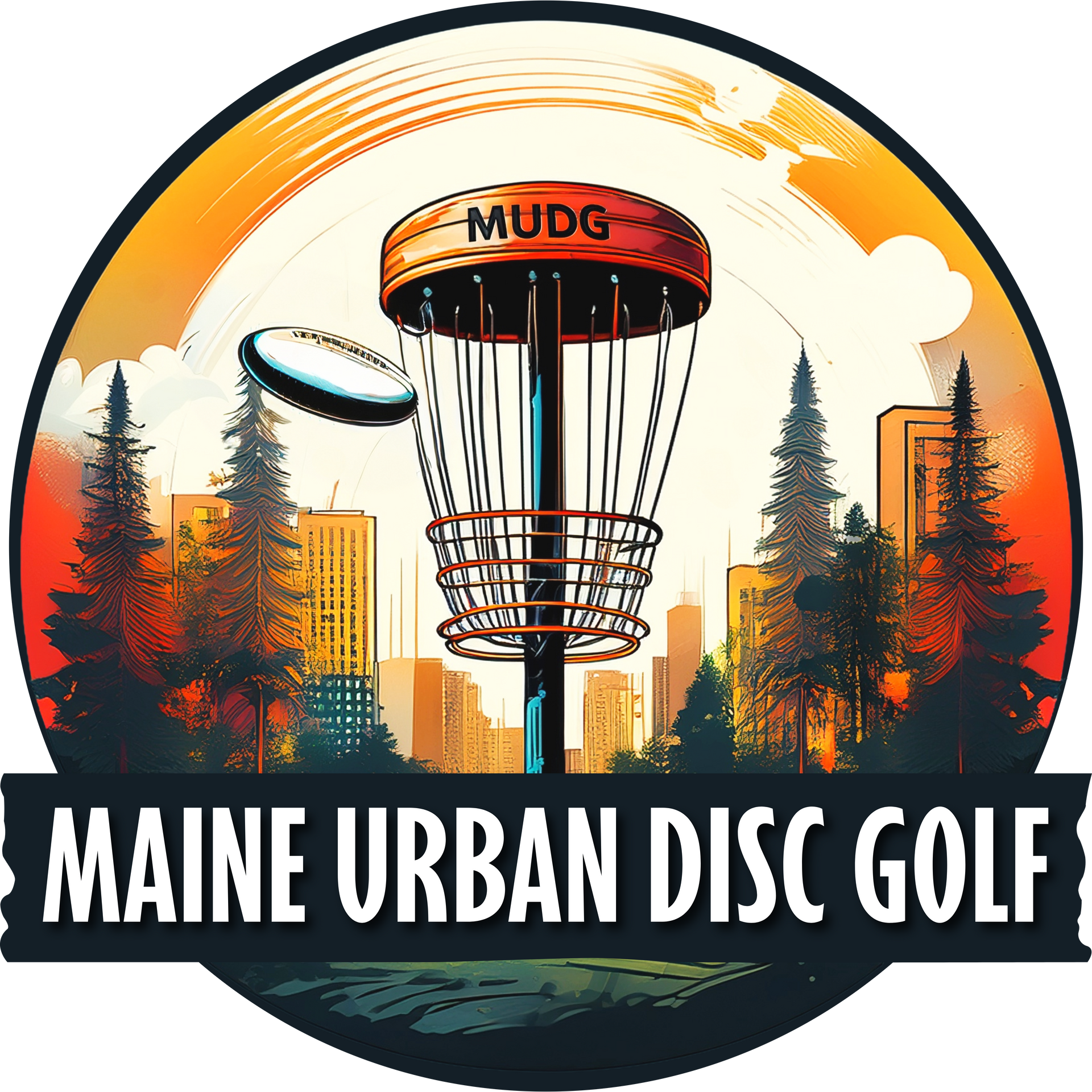 Maine Urban Disc Golf Logo