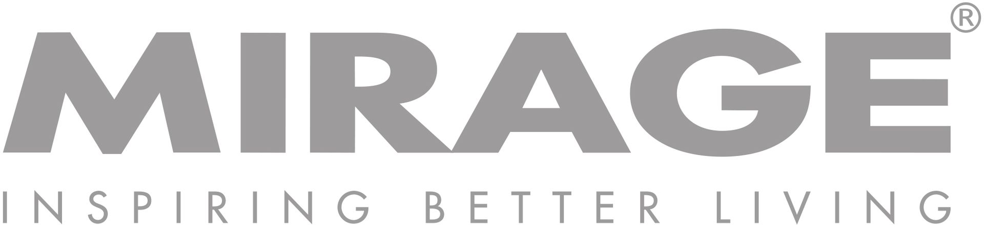 Logo MIRAGE in grigio con lo slogan 