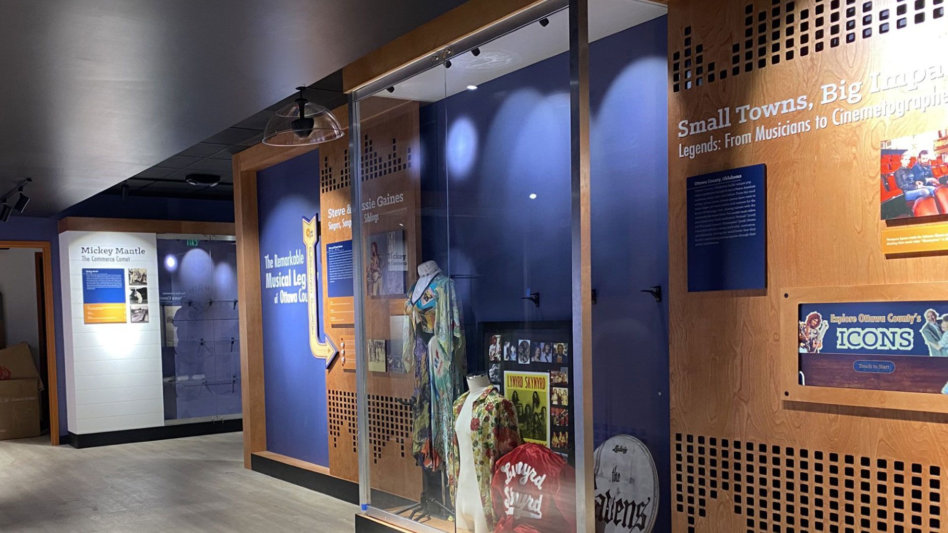 The Notable People & Preservation gallery at the Dobson Museum, Miami, OK.