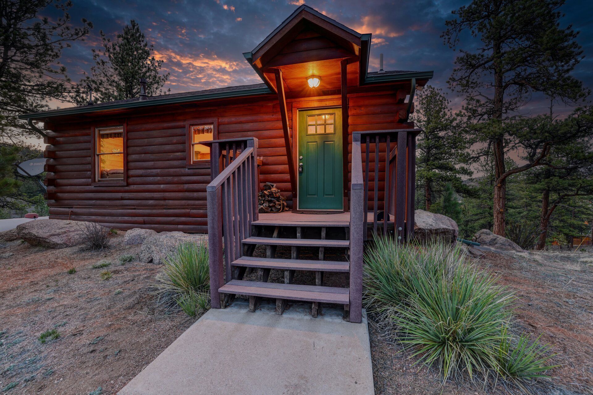 Cabin House with Lights — Colorado Springs, CO — AIR Photography