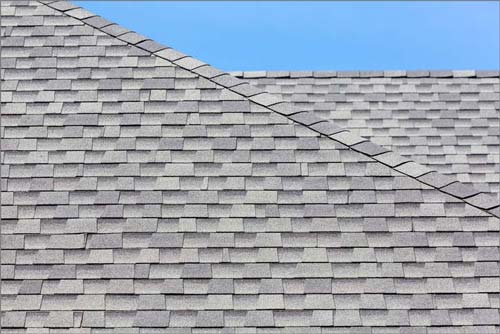 Close up of new rubber roof tiles