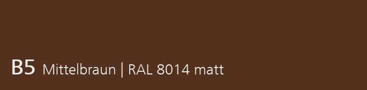 B5 Mittelbraun, RAL 8014 matt