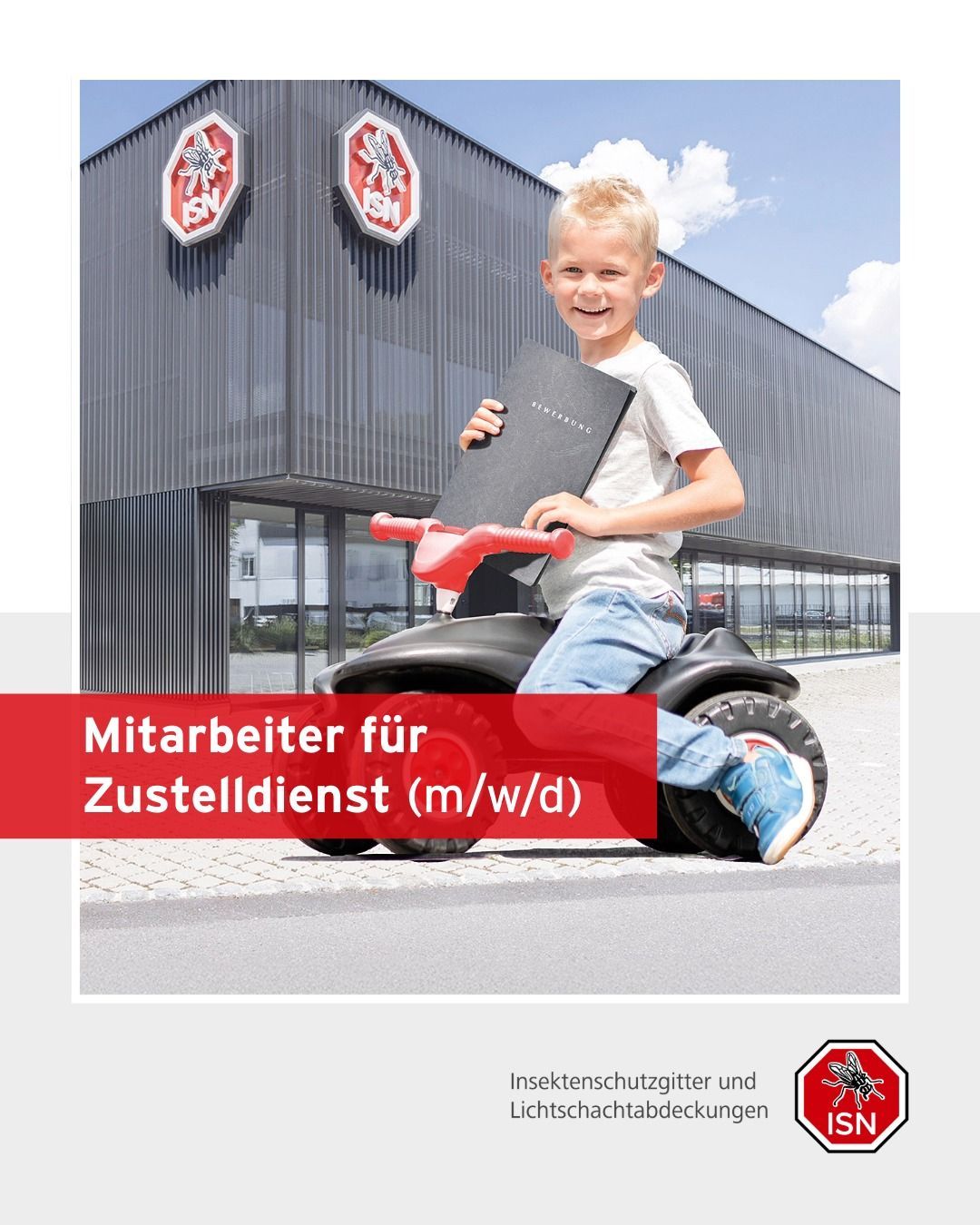 ISN Insektenschutz offene Stelle Zustelldienst