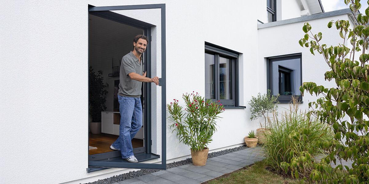 ISN Insektenschutz Drehrahmen für Balkontüren und Terrassentüren