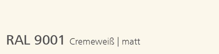 RAL 9001 Cremeweiß, matt