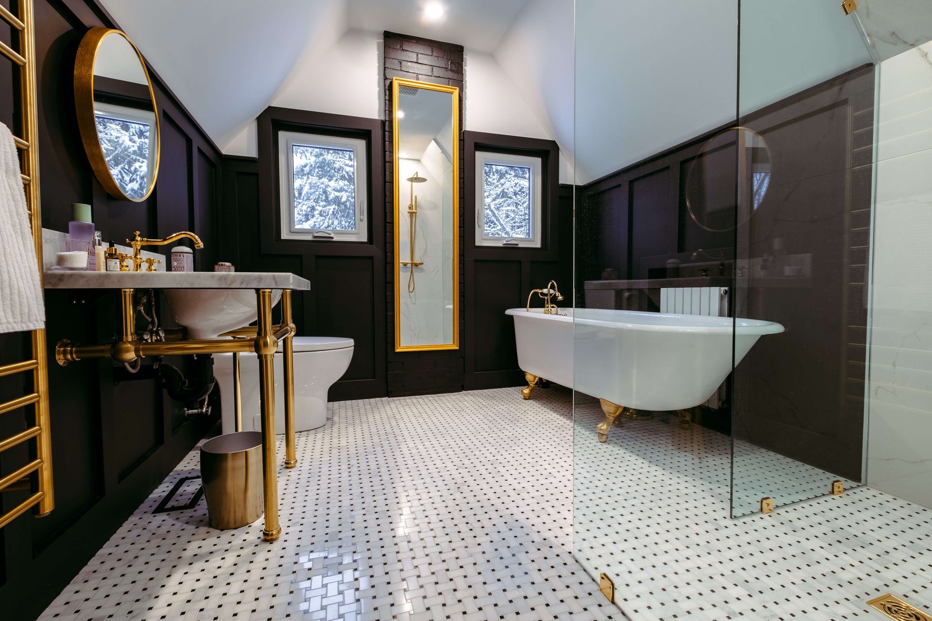 plumbing project of residential bathroom sink