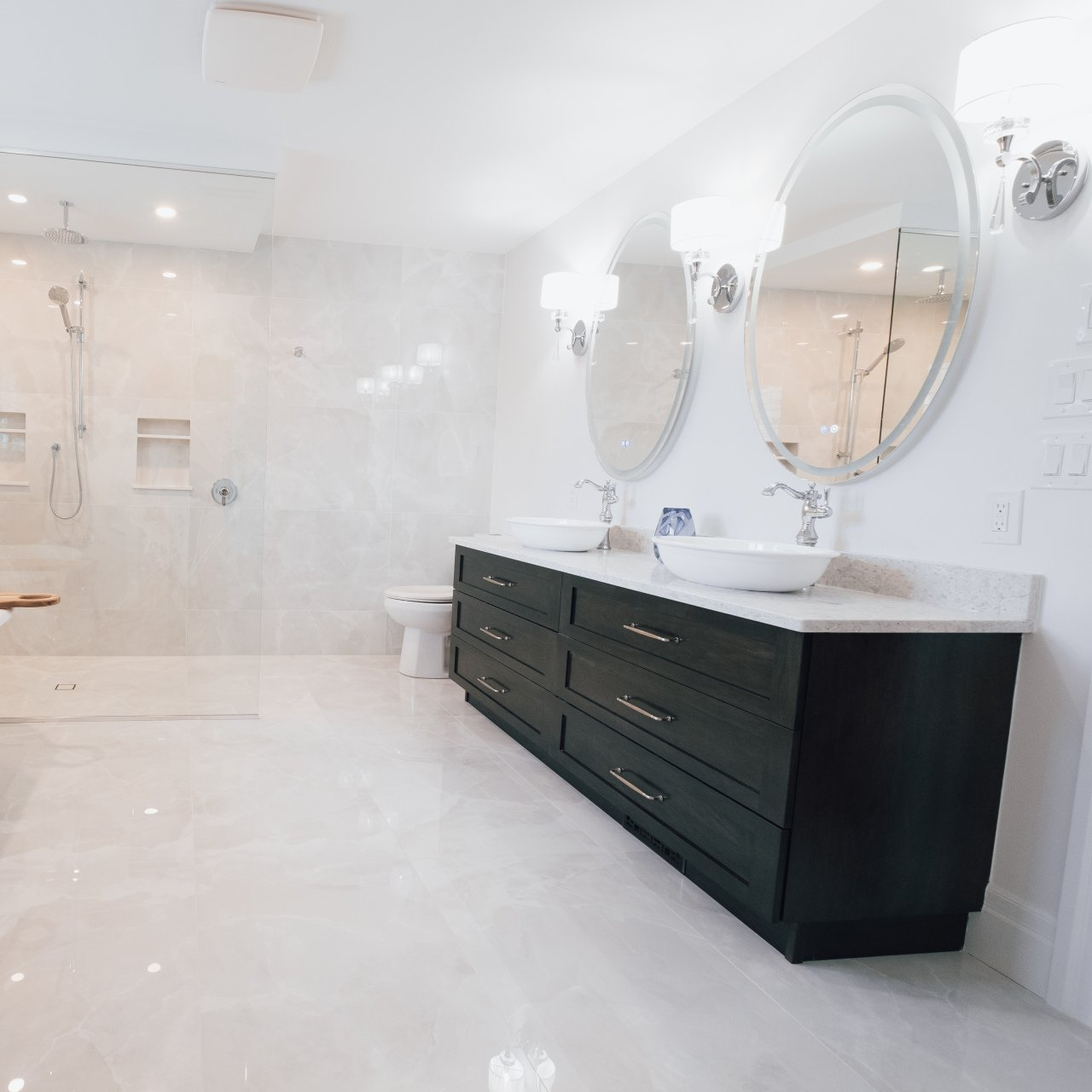 plumbing project in Kingston ON of residential bathroom sinks