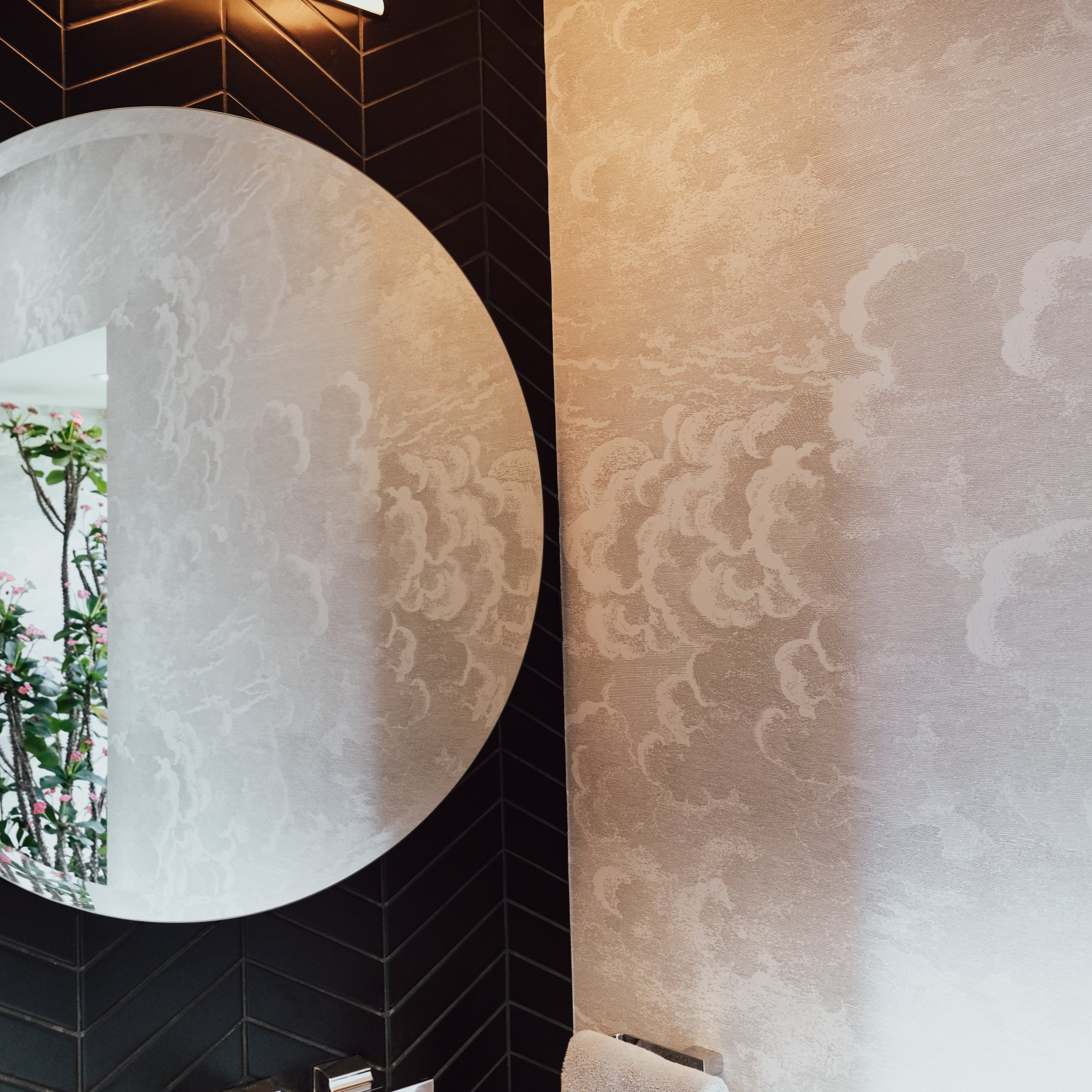 completed plumbing project residential bathroom