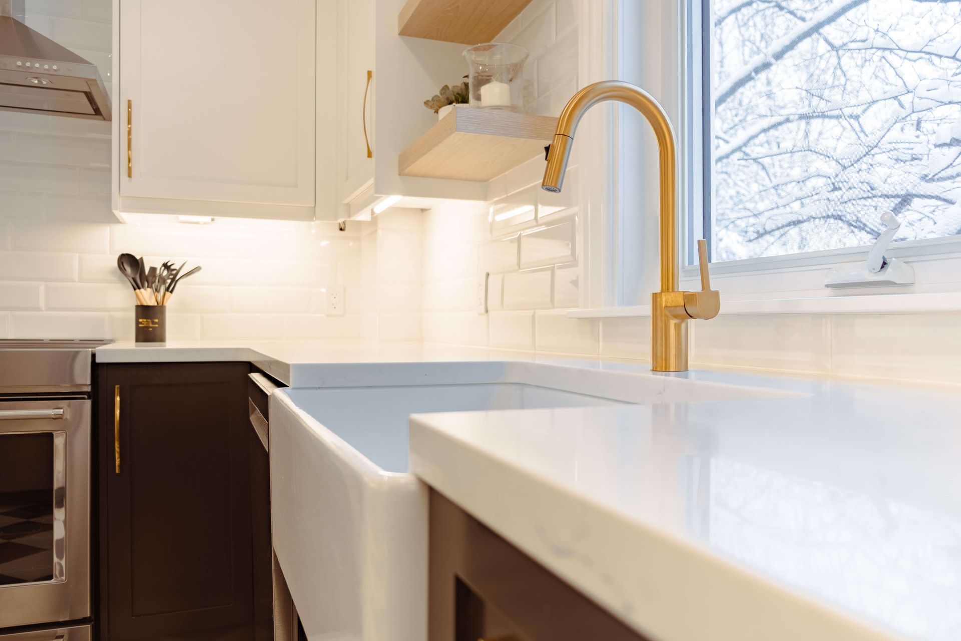 modern residential kitchen sink