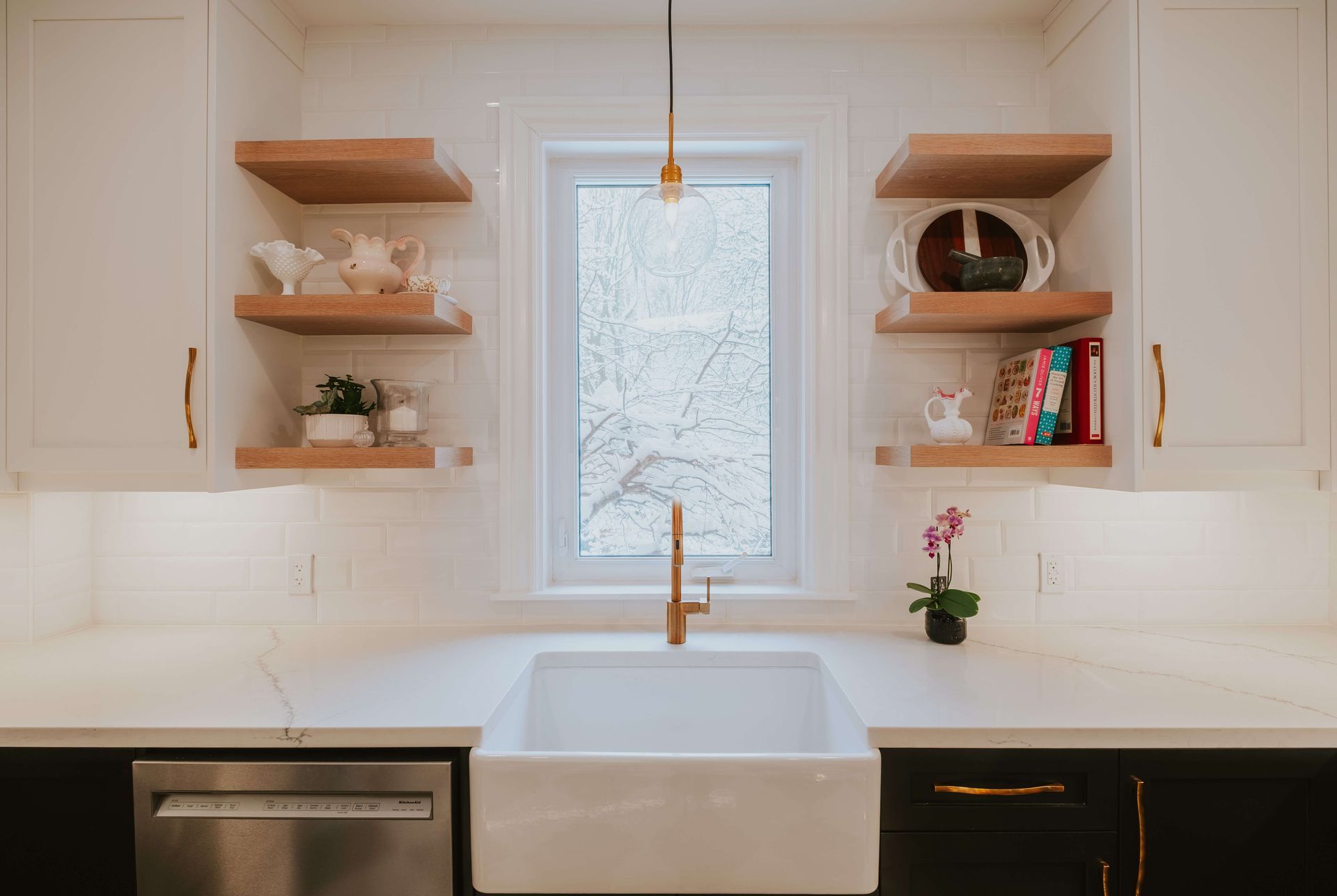 residential kitchen sink and dishwasher plumbing project in Kingston ON