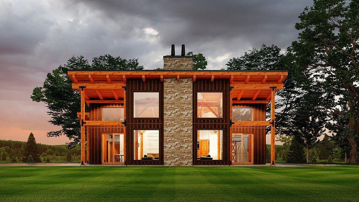 Gorgeous modern two-level barndominium
