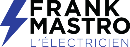 Un logo pour frank mastro l'électricien avec un éclair