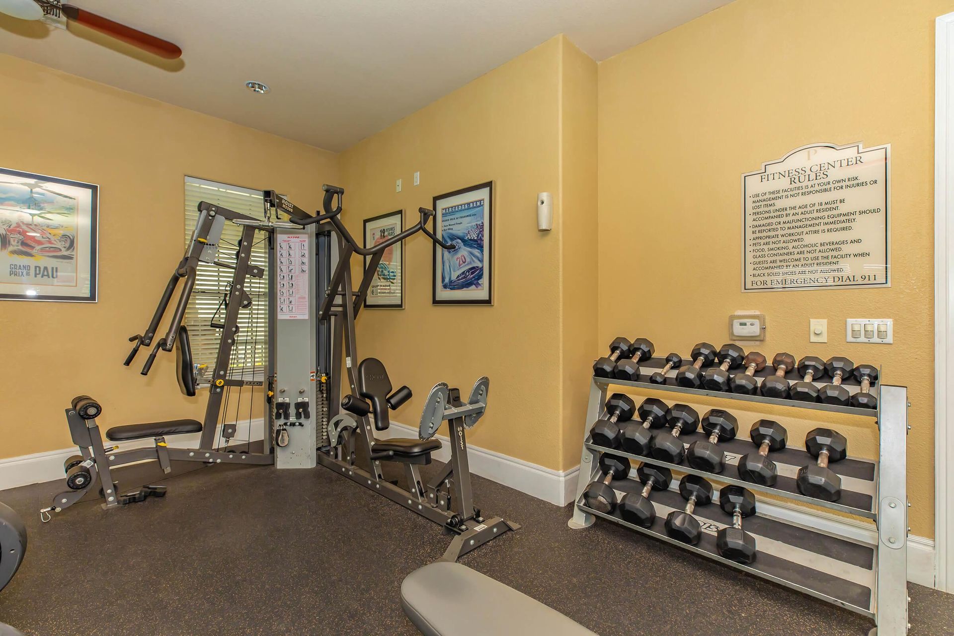 A gym at The Plantation Apartments.
