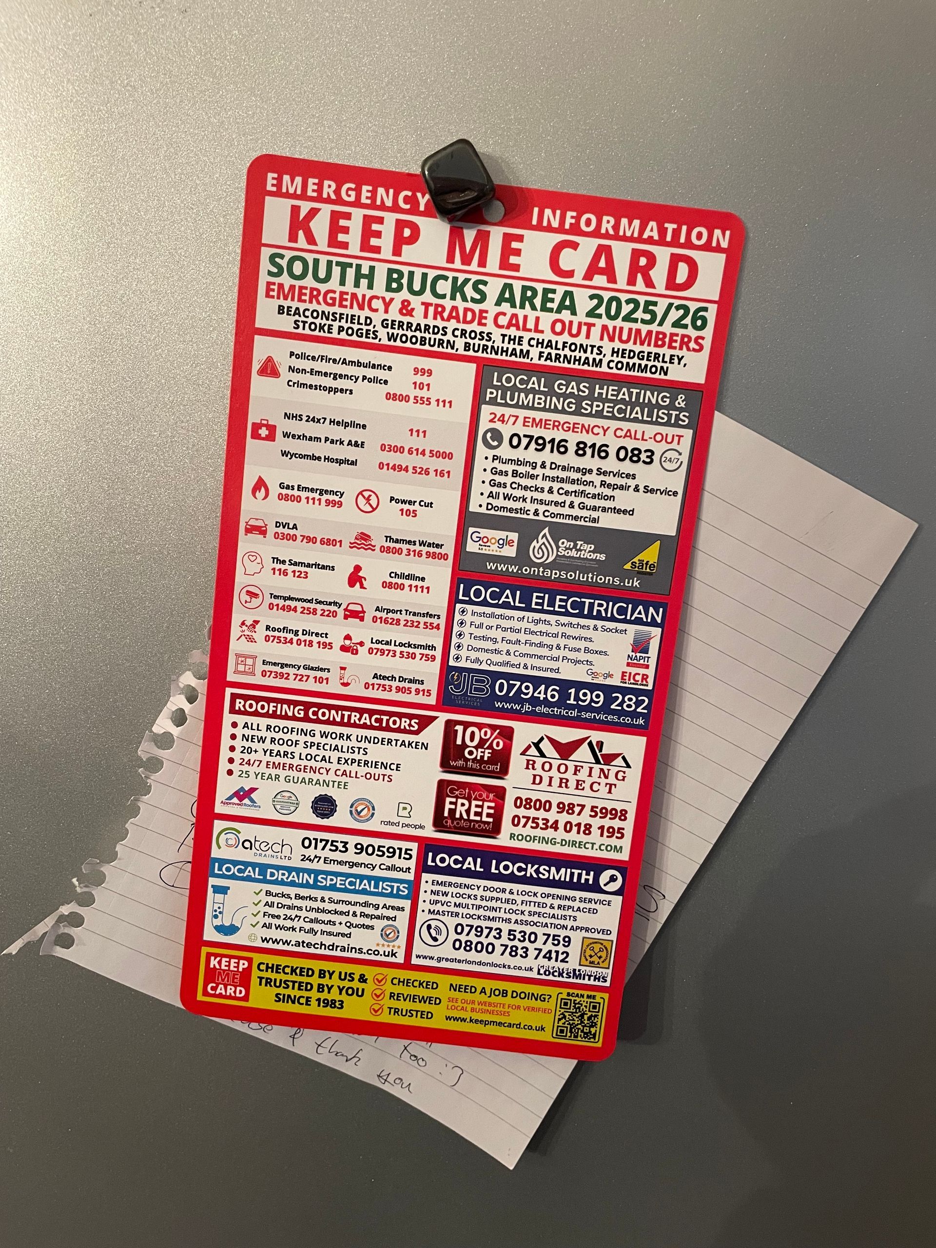 KEEP ME CARDS in Homes 1