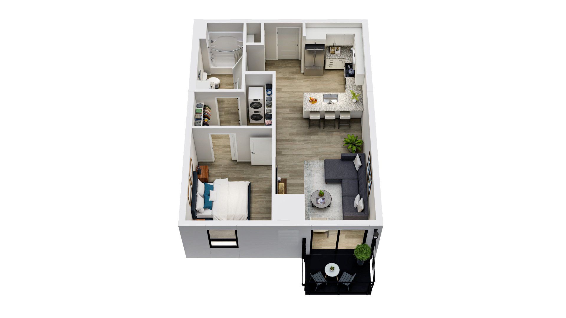 Floor Plan - 1 Bed / 1 Bath - Plan A