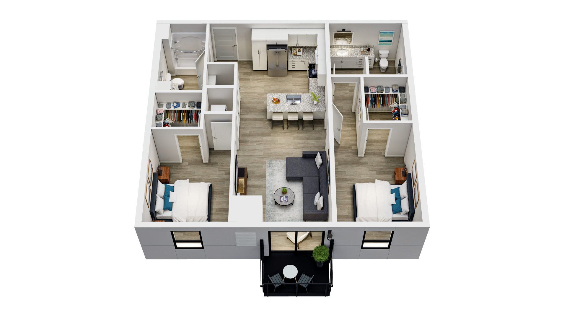 Floor Plan - 2 Bed / 1 Bath - Plan A