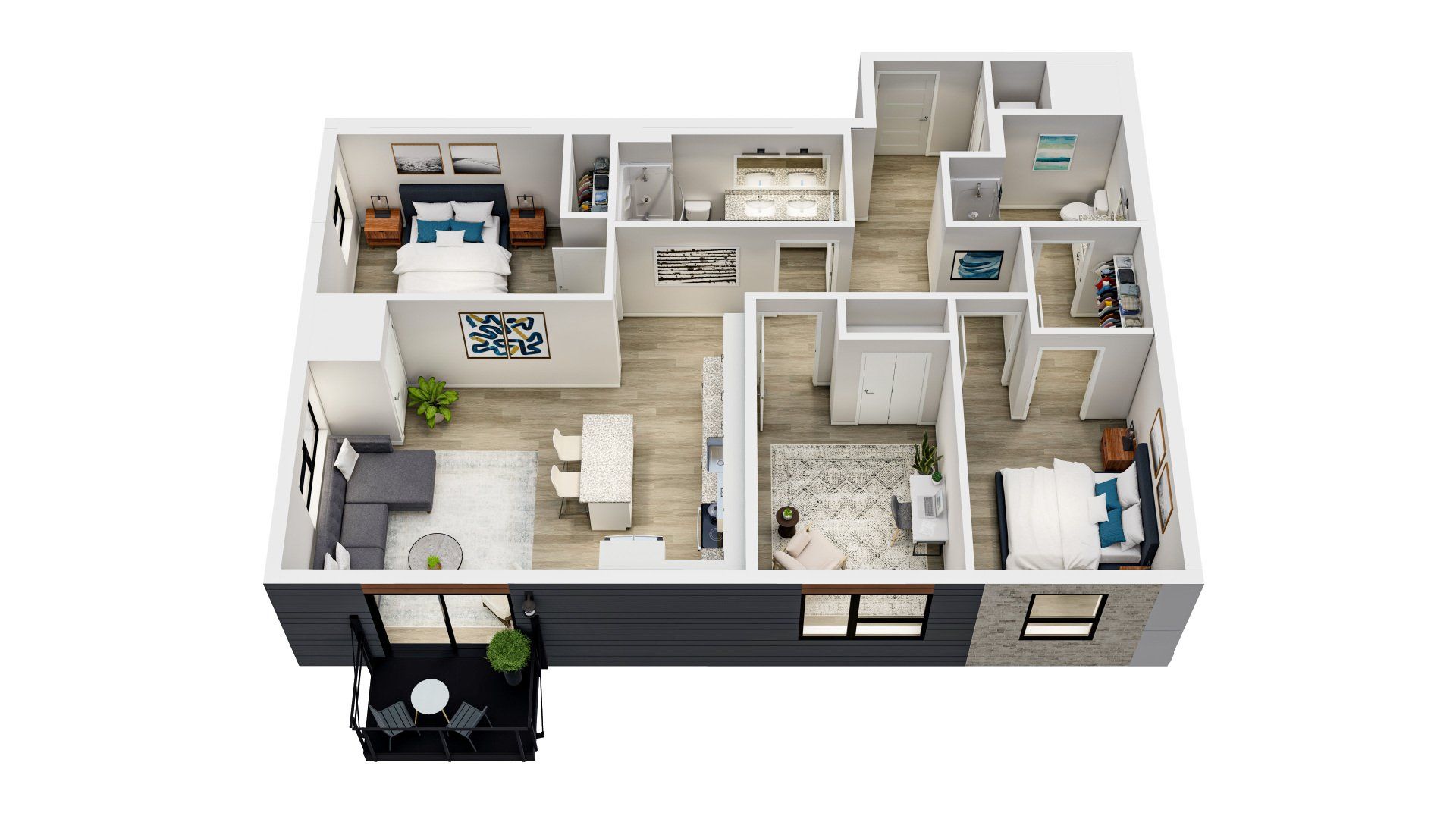 Floor Plan - 3 Bed / 2 Bath - Plan A