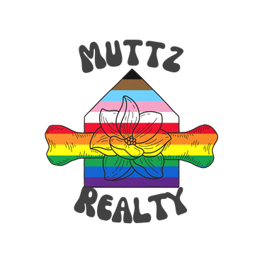 Muttz Realty Pride logo - Real estate that rescues