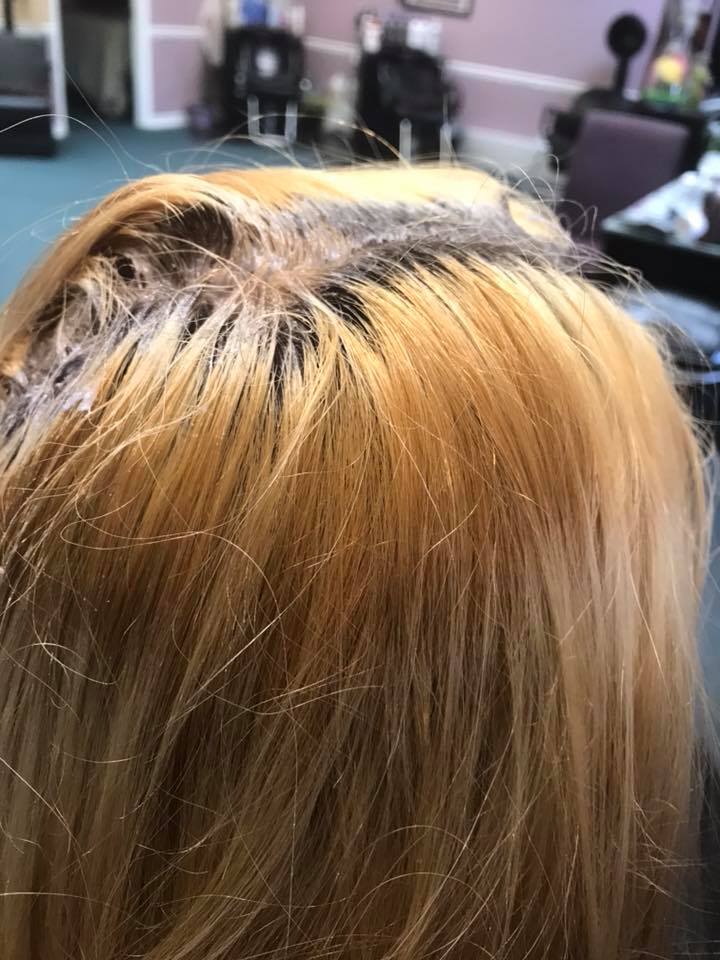 Teri roots before photo