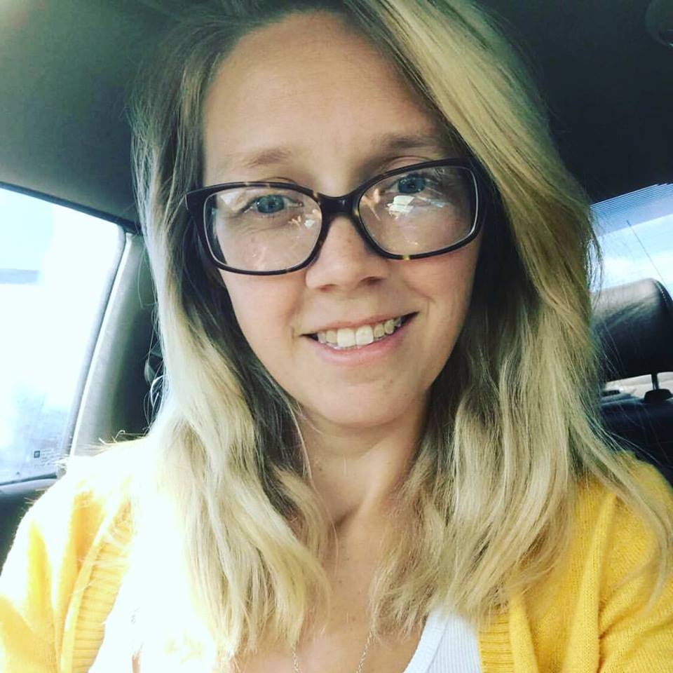 Kayla before photo-medium length blonde hair below shoulder