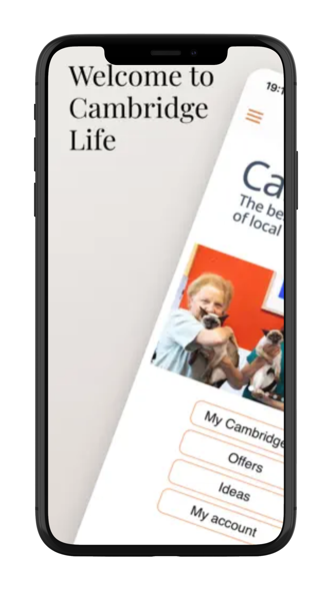 Smartphone displaying the