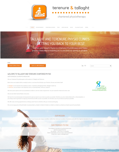 A website for flow pilates shows types of classes