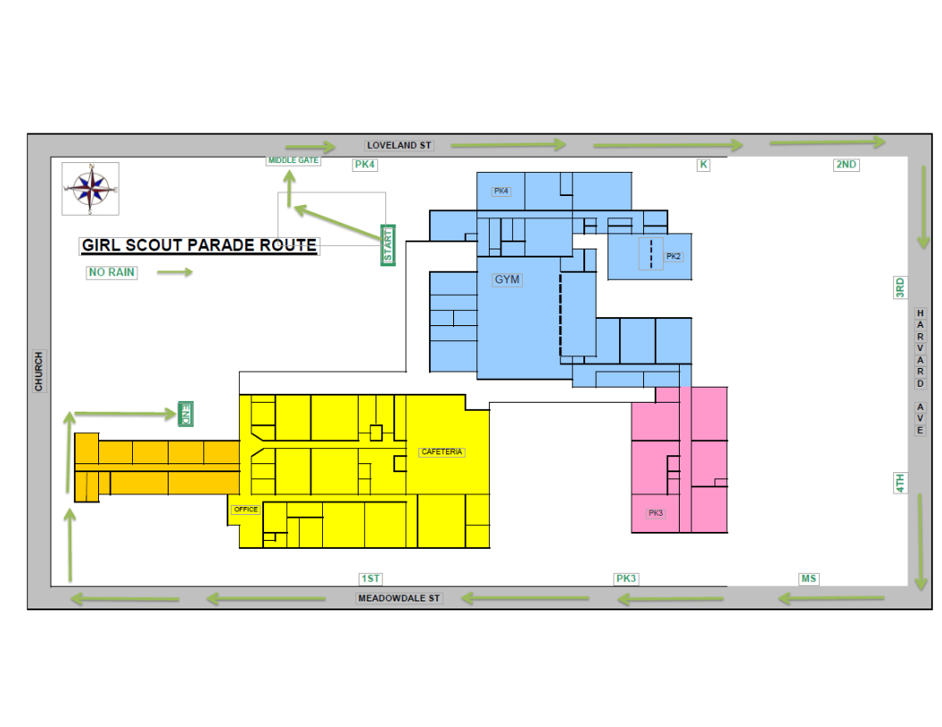 Girl Scouts MG Parade Route