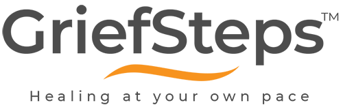 The griefsteps logo is healing at your own pace.