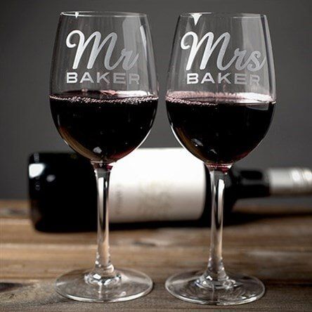Personalised Wine Glasses — Engraving Services in North Rockhampton, QLD
