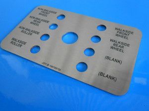 Stainless Steel Plate With Holes — Engraving Services in North Rockhampton, QLD