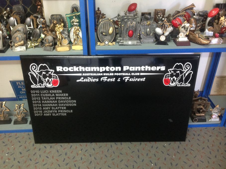 Honour Boards Panthers — Rockhampton Trophy Centre & Engraving in North Rockhampton, QLD