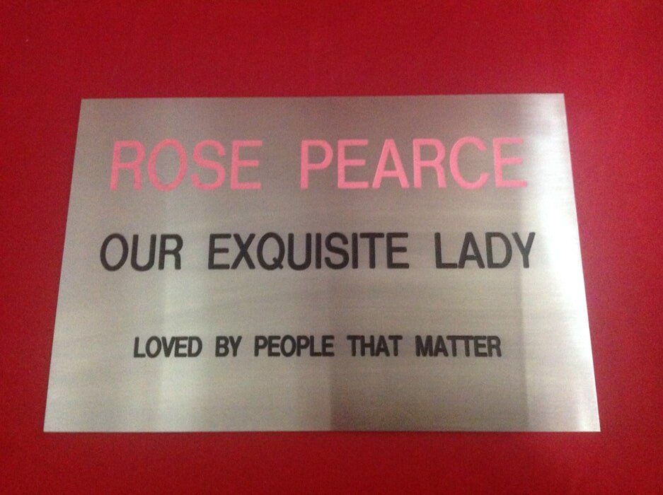 Stainless Steel Rose Pearce — Rockhampton Trophy Centre & Engraving in North Rockhampton, QLD