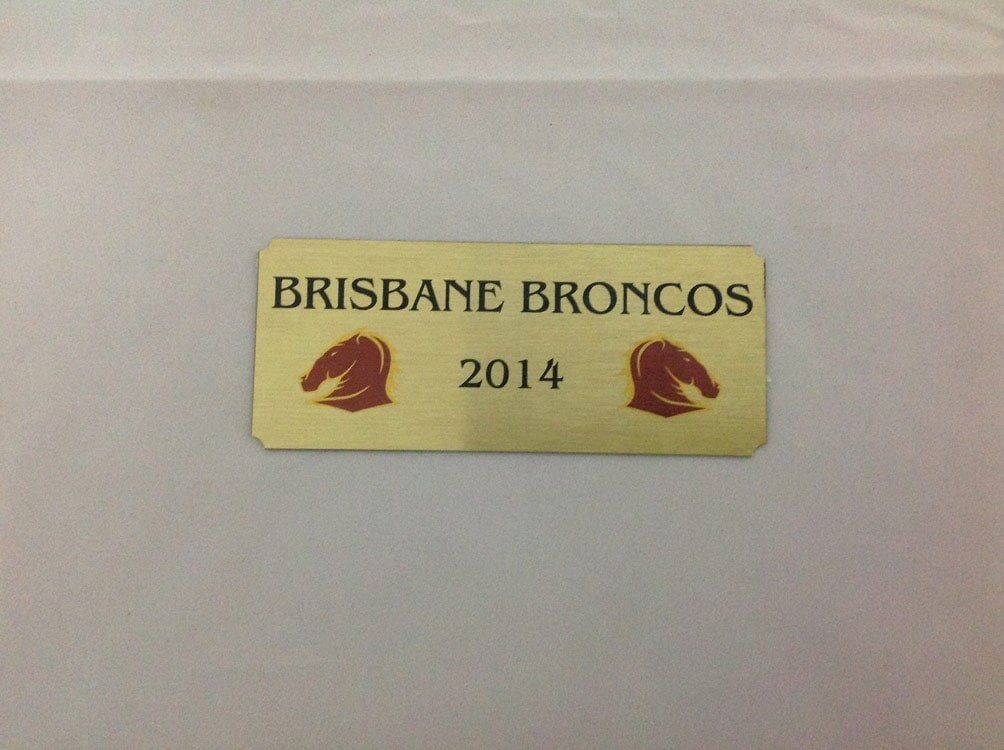 Broncos Plate — Rockhampton Trophy Centre & Engraving in North Rockhampton, QLD