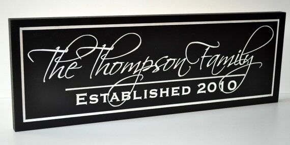 Family Established Sign — Engraving Services in North Rockhampton, QLD
