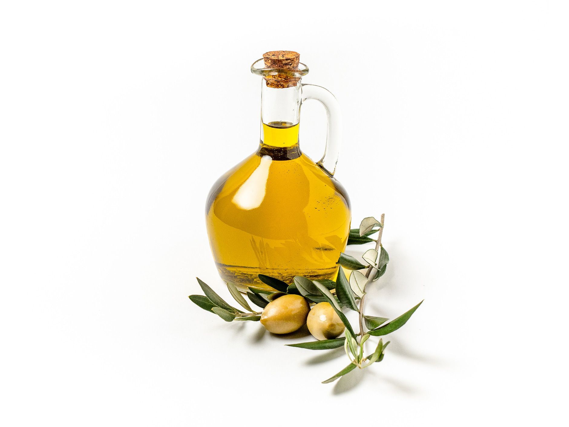 A Bottle of Olive Oil with Olives and Leaves | Rosebud, VIC | Goldrim Food Services