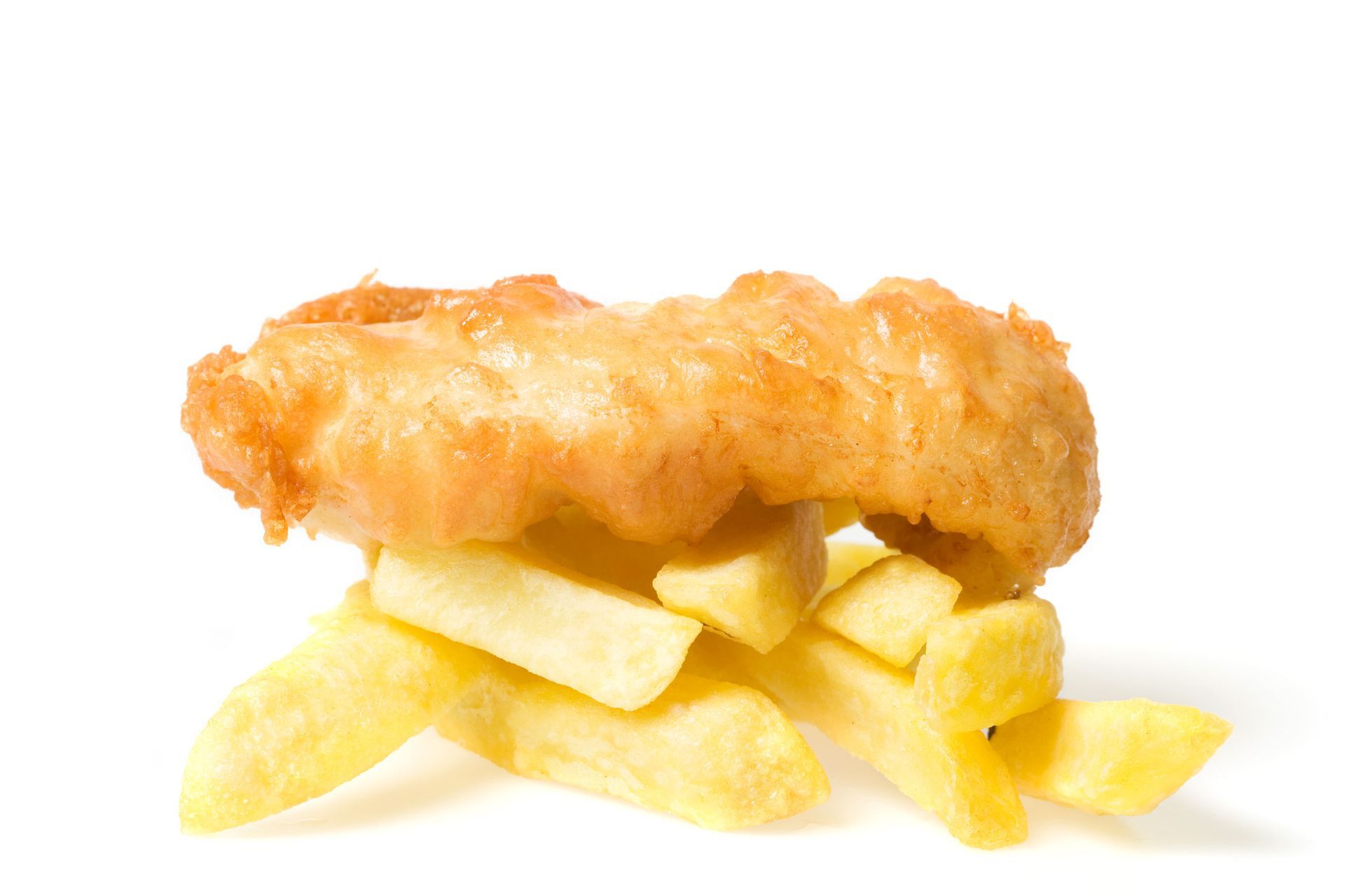 Battered Piece of Fish on Top of Fries | Rosebud, VIC | Goldrim Food Services