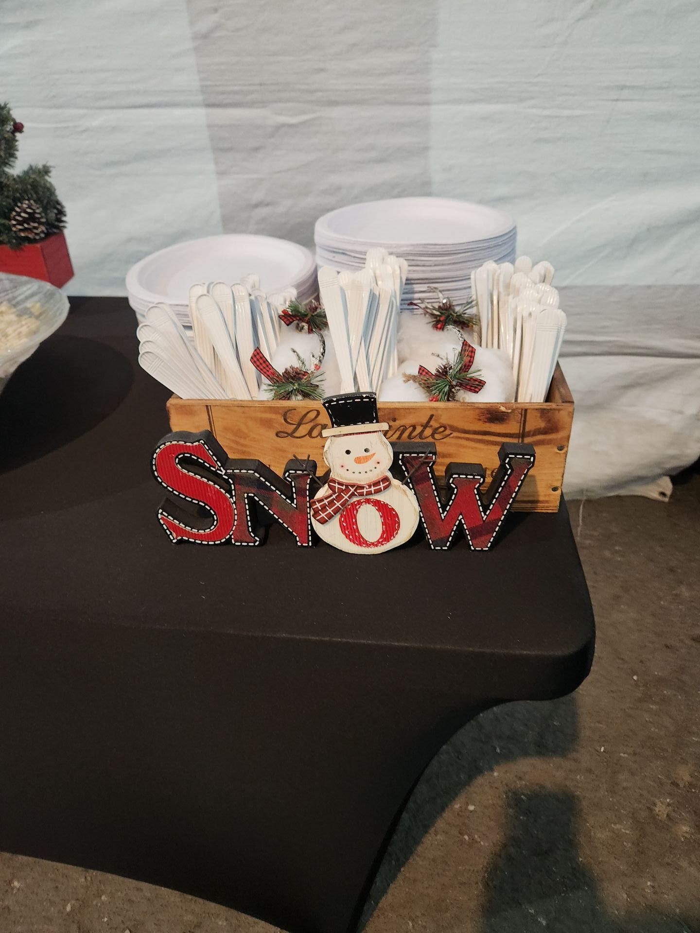 Image of catering table with food