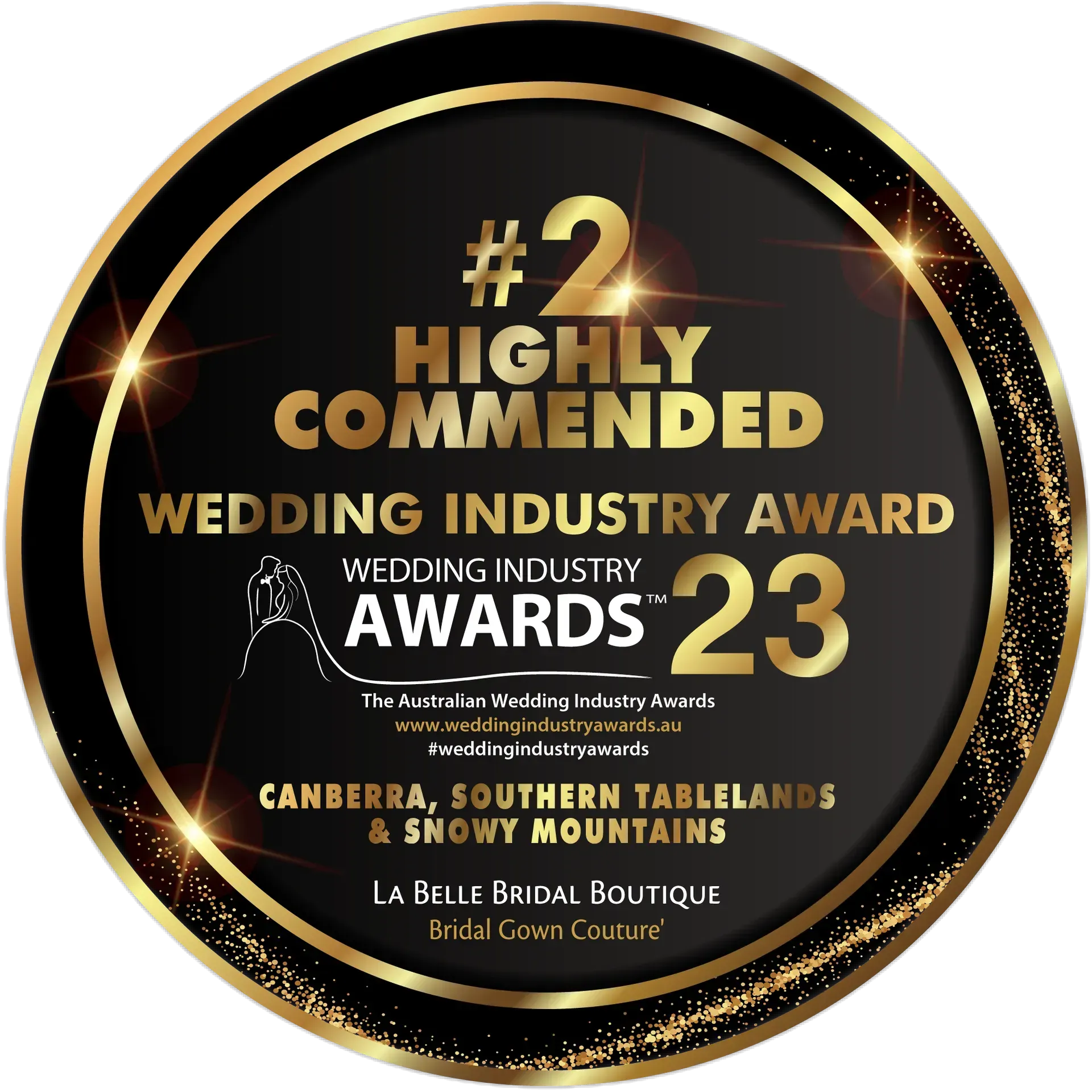 # 2 highly commended wedding industry award of 2023