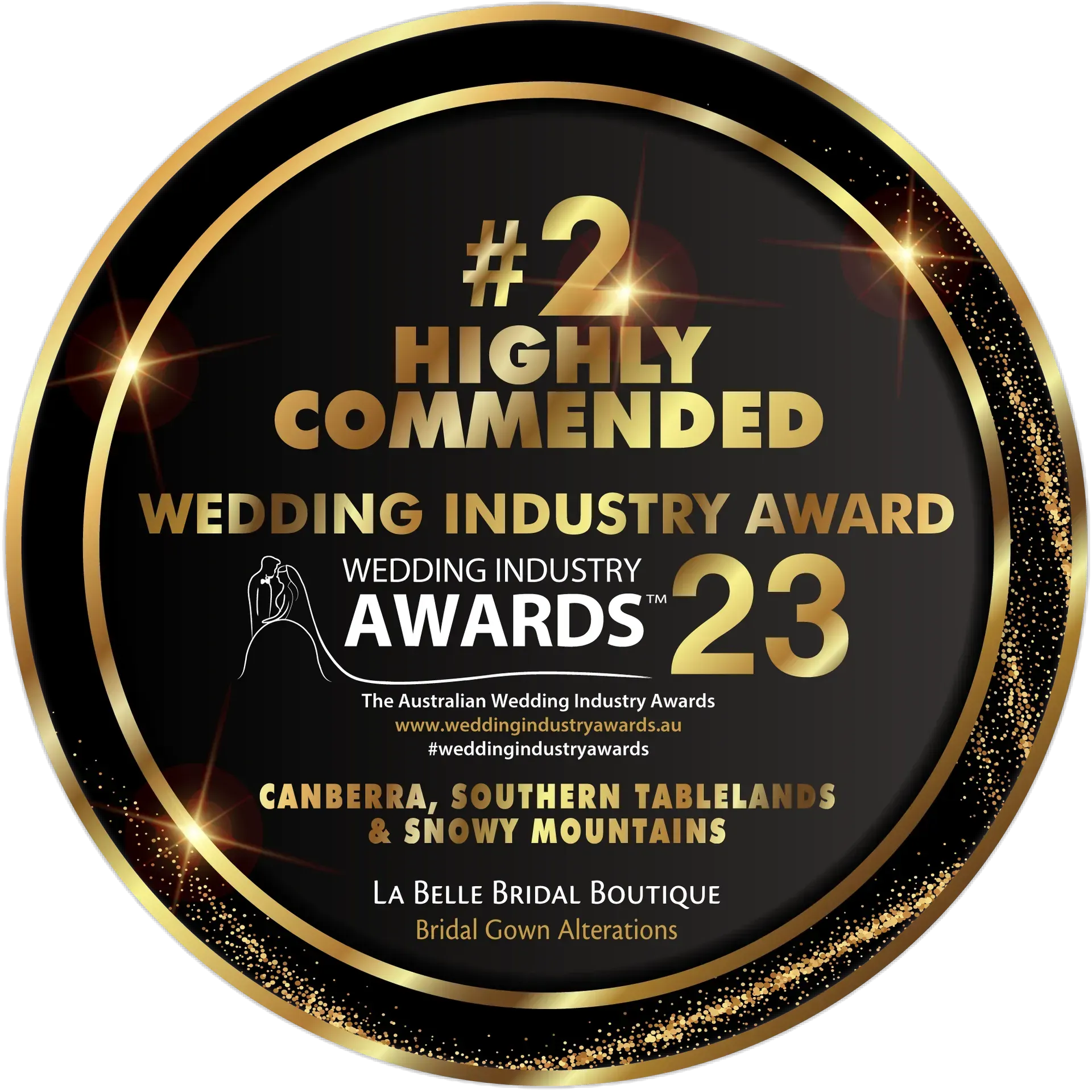 # 2 highly commended wedding industry award of 2023