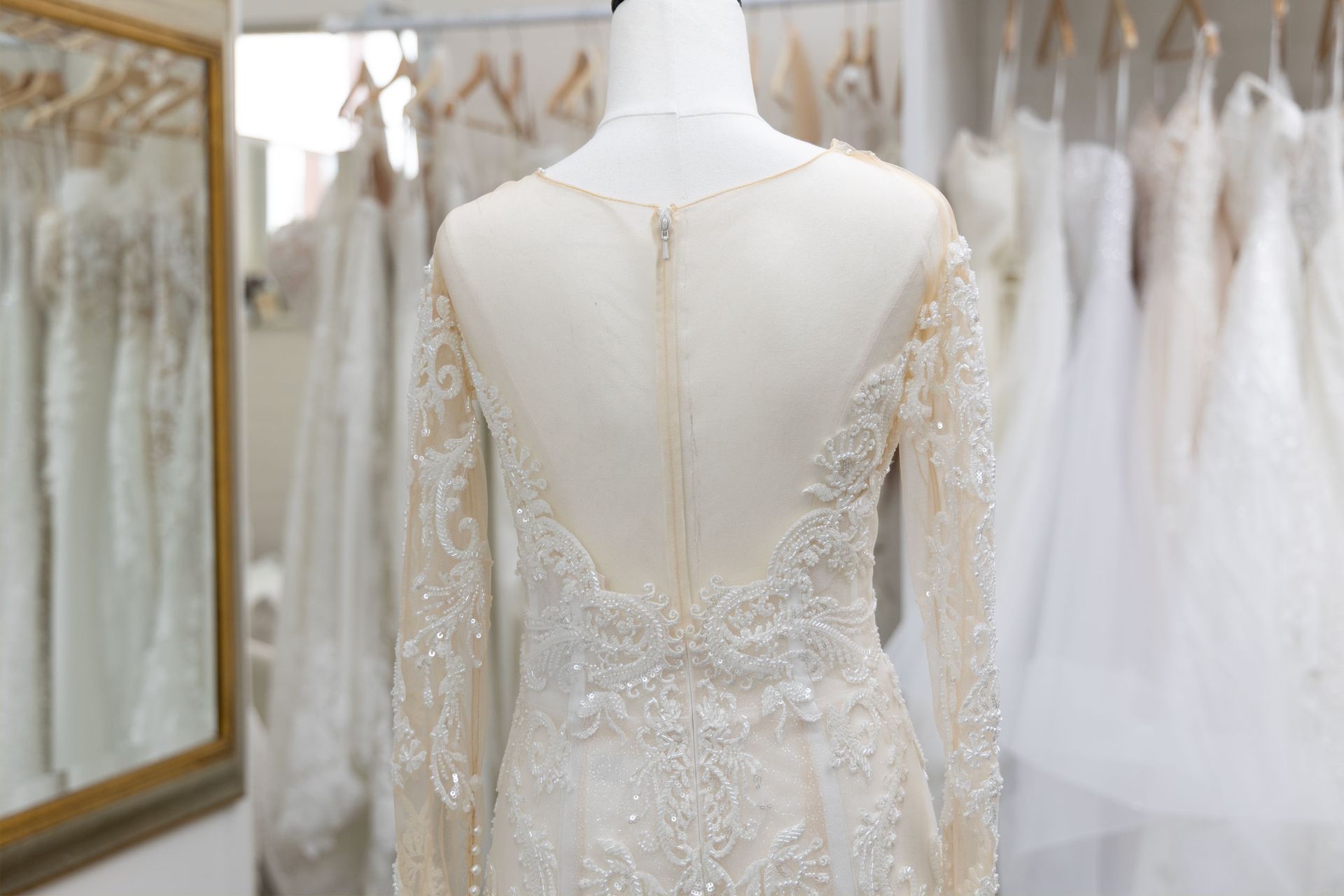 back of a wedding dress