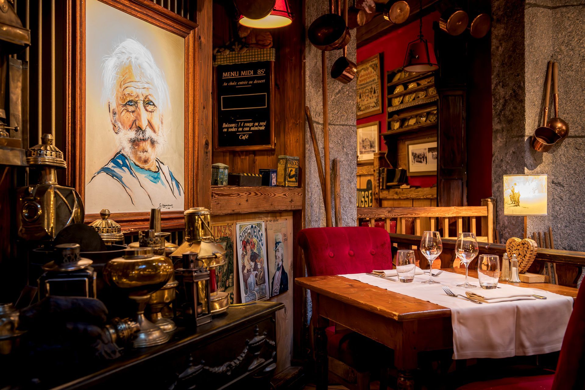 Typical and historic restaurant in Chamonix