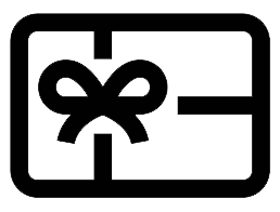 Gift card with a bow.