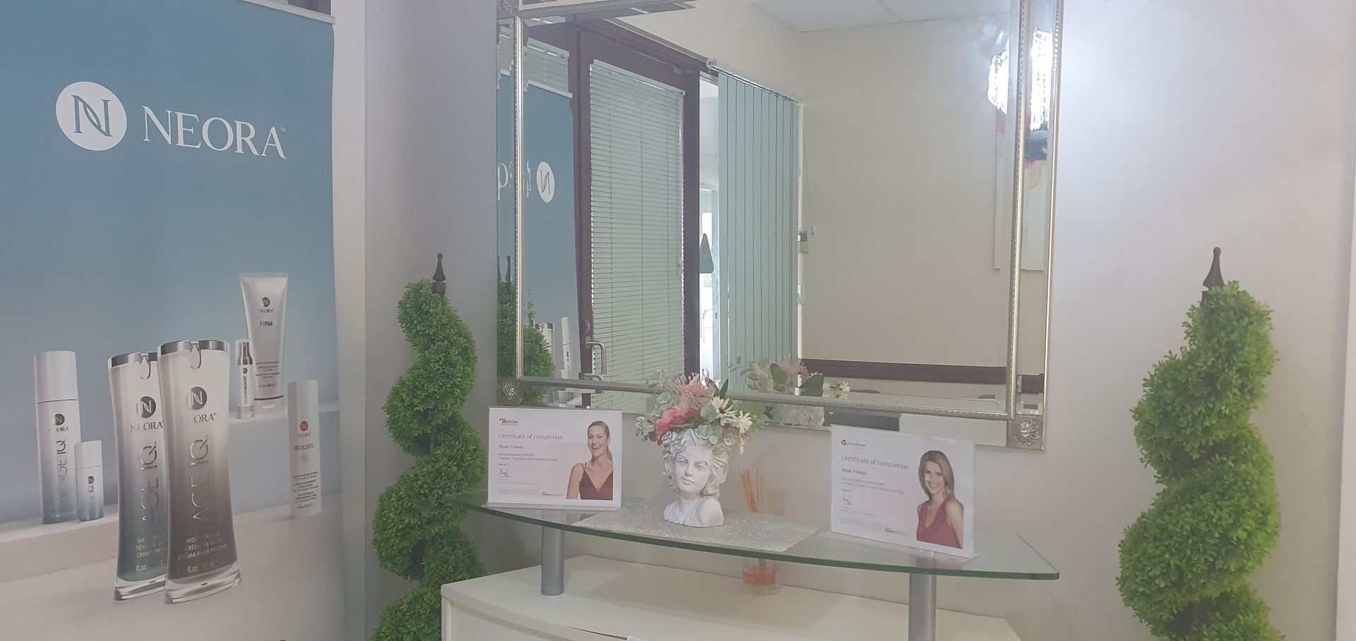 Display With a Mirror — Embrace Cosmetic Clinic in Bundaberg North, QLD
