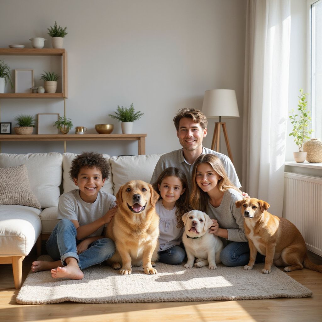 Family of five happy after their recurring clean.