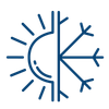 Sol og rør som illustrerer varmtvann - logo varmtvannsbereder