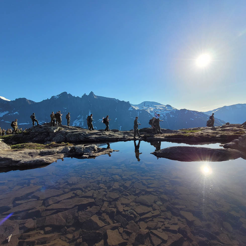 Ansatte i A. Aulie på fjelltur på teambuilding-tur i Rauma