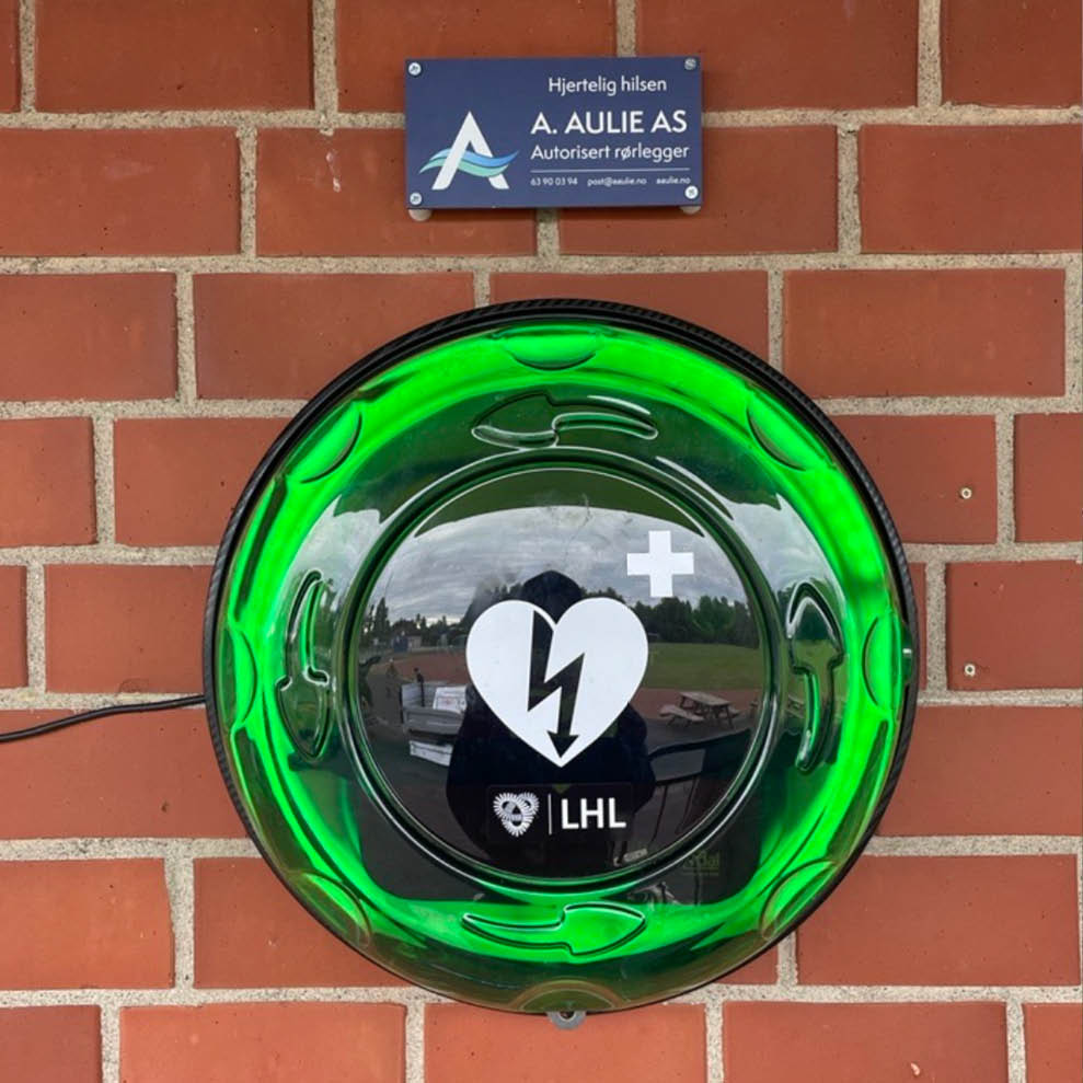 Hjertestarteren A. Aulie har sponset til Haga Idrettsforening