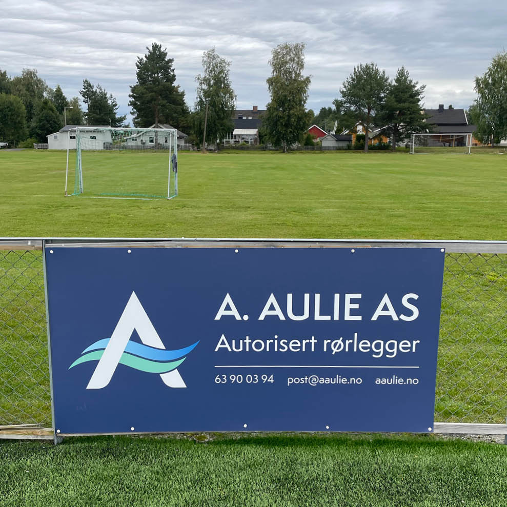Sponsorplakat fra A. Aulie hos Haga Idrettsforening